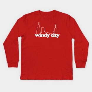 Windy City Chicago Kids Long Sleeve T-Shirt